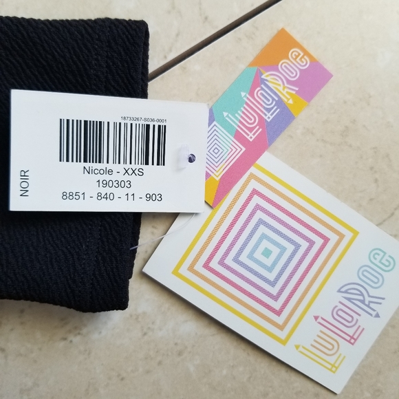 LuLaRoe Black Nicole Dress - Picture 5 of 6